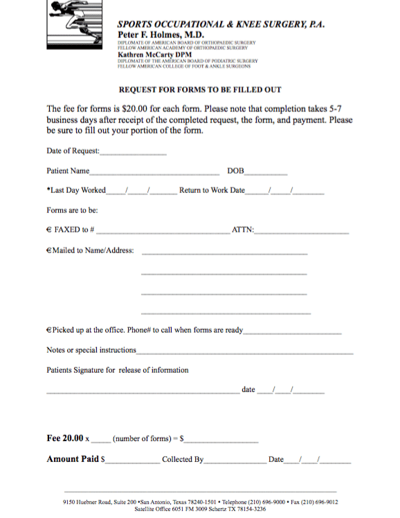 SS Forms Filled Out